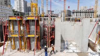 May 18, 2022, Paris, France, France: Bobigny, France May 18, 2022 - Bobigny 2 shopping center construction site. This future heart of the city is aiming for the eco-district label. It will eventually include more than 1,000 family housing units, a student