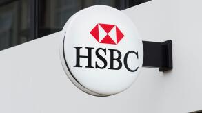 HSBC sign logo.