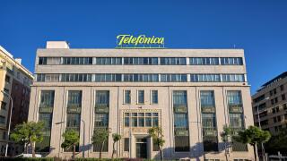 Former North Central Telefonica building in Art Deco style. Madrid, Spain.