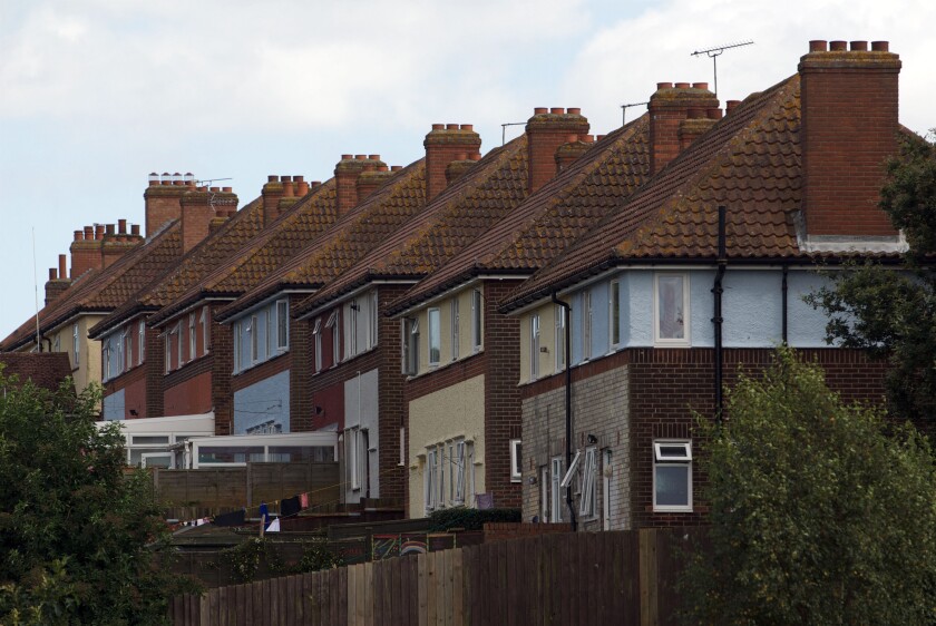 Former council houses, Ipswich, Suffolk, UK.. Image shot 08/2008. Exact date unknown.