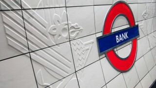 Bank Station on the London Underground, England UK