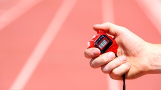 Stopwatch with track background