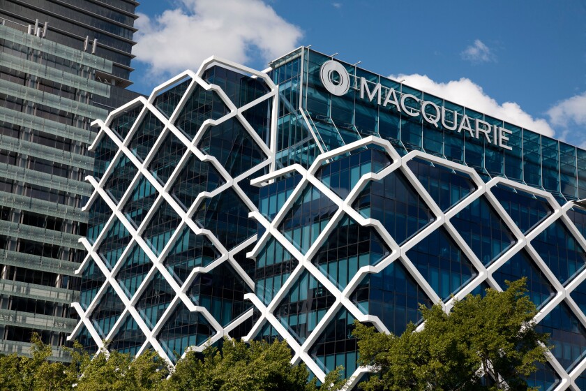 The environmentally friendly Macquarie Bank Building 1 Shelley Street Sydney Australia