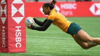 VANCOUVER, CANADA - MARCH 05: Semi Final match between Australia v USA during the HSBC World Rugby Sevens Series 2023 at BC Place Stadium in Vancouver, Canada. (Photo by Tomaz Jr/PxImages)
