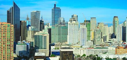 Makati city - modern financial and business district of Metro Manila, Philippines