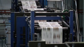 Newspapers rotary printing press