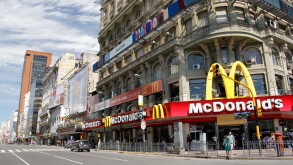 McDonald, Carlos Pellegrini and Avenida 9 de Julio, Buenos Aires, Argentina, South America