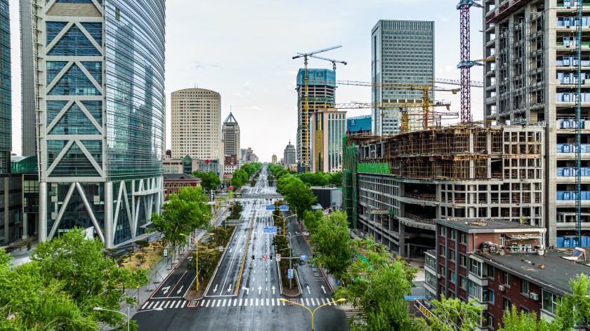 Urban Construction Landscape of Changchun City, China - Renmin S