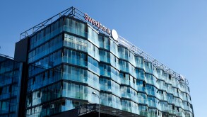 Tallinn, Estonia, Swedbank Head Office in Viruviertel