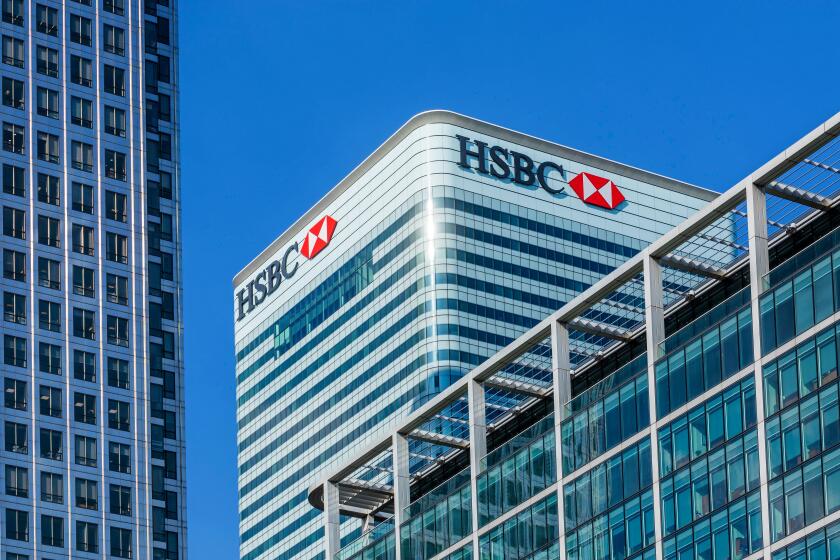 Headquarters of HSBC Bank, Canary Wharf, London, United Kingdom