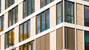 modern office building facade, commercial real estate exterior