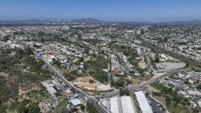 Aerial view of residential houses and condos in South San Diego neighborhood, California, USA, North America