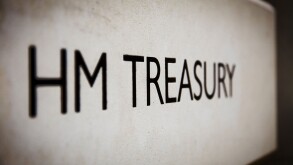 HM Treasury government building entrance Whitehall London UK