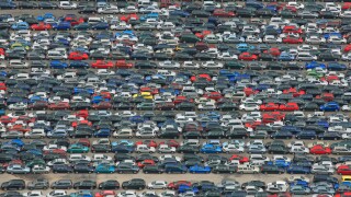 Aerial Image of cars in a Carpark