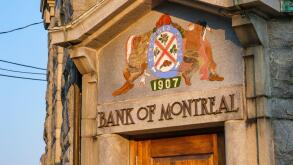 Lunenburg, Nova Scotia, Canada - 12 August 2021: Former Bank of Montreal building