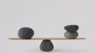 Balance scale rocks - Concept of harmony and equilibrium