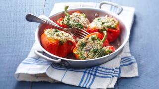 Sardines pepper stuffed rice