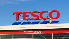 Tesco Supermarket Sign, Cambridge, England, UK
