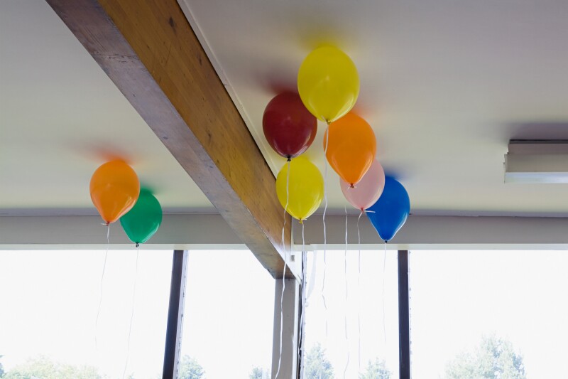 Balloons on ceiling