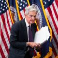 UNITED STATES - JULY 30: Federal Reserve Chairman Jerome Powell concludes a news conference after a meeting of the Federal Open Market Committee on Wednesday, July 30, 2025. Powell announced the Fed will leave interest rates unchanged. (Tom Williams/CQ Ro