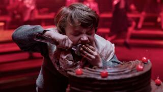 Roald Dahl's Matilda the Musical. Charlie Hodson-Prior as Bruce Bogtrotter in Roald Dahl's Matilda the Musical. Photo Credit: Dan Smith/Netflix