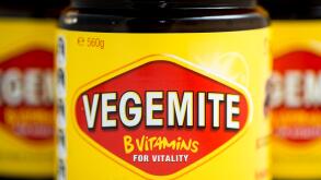 Vegemite is a dark brown Australian food paste made from brewers' yeast extract with various vegetable and spice additives. it was developed by Cyril P. Callister in Melbourne, Victoria, in 1922, as a locally sourced version of the British paste Marmite. 