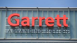 Brno, Czech Republic. 04th June, 2019. Logo of the Garrett Motion company on Garrett Motion's research and development centre developing car of future technology is seen in Brno, Czech Republic, on June 4, 2019. Credit: Vaclav Salek/CTK Photo/Alamy Live N