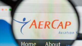 Milan, Italy - August 10, 2017: Aer Cap Holdings website homepage. It is the world's largest independent aircraft leasing company. AerCap logo visible
