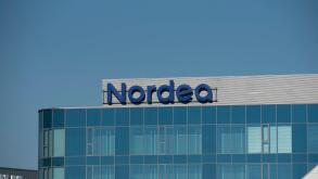 Warsaw, Poland. 18th June, 2021. Nordea Bank Abp, commonly referred to as Nordea, is a European financial services group operating in northern Europe headquartered in Helsinki, Finland sign is pictured on June 18, 2021 in Warsaw, Poland. Credit: Aleksande