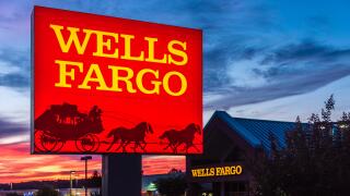 Local branch of Wells Fargo bank in Lawrenceville, Georgia. (USA)