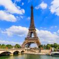 Paris, Eiffel Tower and river Seine, France.