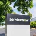 Close up of ServiceNow at its headquarters in Santa Clara, California, USA