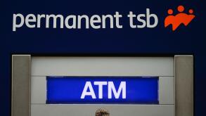 A Permanent TSB ATM outside a branch in Dublin city center during Level 5 COVID-19 lockdown. The Bank of Ireland announced today the closure of 103 branches across Island of Ireland as the acceleration in digital banking has now reached its 'critical poin