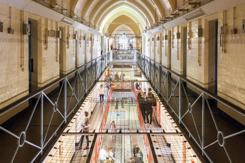 Prison Cells Landing, Reading Prison, Reading, Berkshire, England, GB, UK