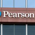 BLOOMINGTON, MN, USA - DECEMBER 20, 2020: Pearson PLC office building and trademark logo.