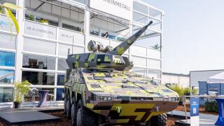 BOXER Skyranger 30, anti-aircraft tank. Short-range air defense assault system from Rheinmetall. at ILA Berlin