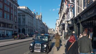 Street view Piccadilly, St. James's, London, England, United Kingdom