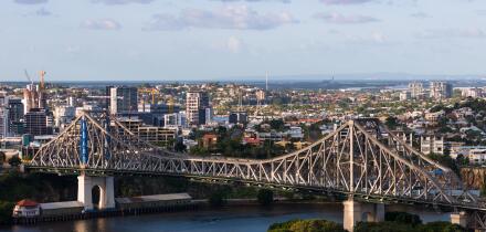 Story Bridge just after sunrise, Brisbane, Australia.