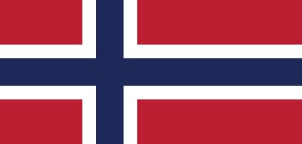 National flag of Norway original size and colors vector illustration, Norges flagg or Noregs flagg used blue Scandinavian cross, Kingdom of Norway