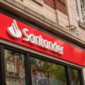 LONDON- APRIL 22, 2025: Santander Bank logo on branch. High Street retail and commercial bank
