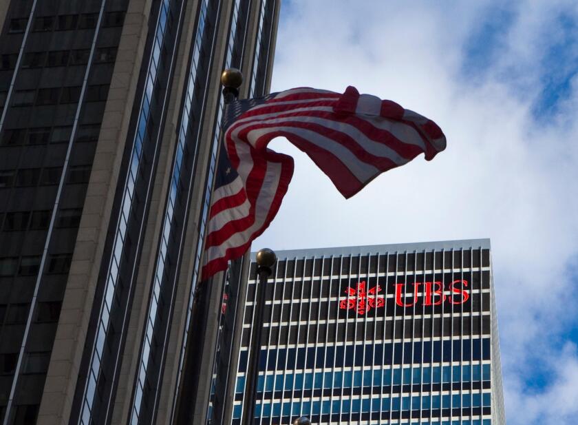A view of the UBS building in New York