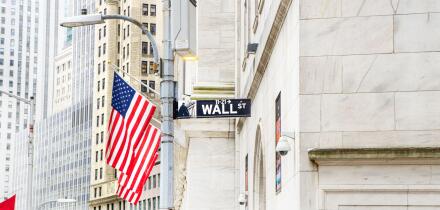 Wall Street sign, New York City, New York, USA