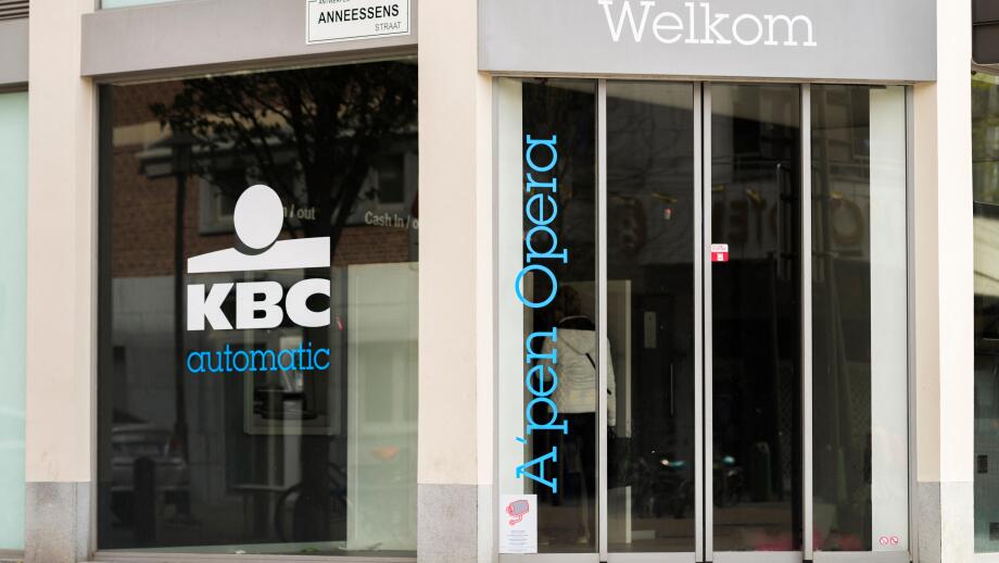 KBC bank at Anneessens straat in Antwerp