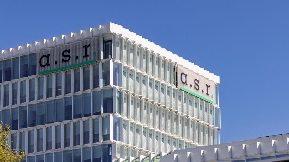 Utrecht, Netherlands, April 28, 2026. The contemporary architecture and glass exterior of the a.s.r. insurance company headquarters building.