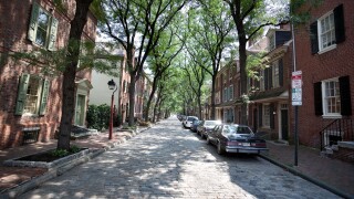 Residential area, Philadelphia, Pennsylvania, PA, USA.