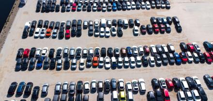 Veghel, Netherlands. 21st June, 2025. VEGHEL, NETHERLANDS - JUNE 21: A parking lot of Ayvens, the biggest lease company for cars in the Netherlands, where over 50.000 cars per year will be handled on June 21, 2025 in Veghel, Netherlands. (Photo by Joris V