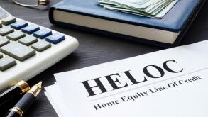 Home equity line of credit HELOC documents.