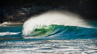 Wave breaking, Sand Beach, Acadia NP, Maine, USA