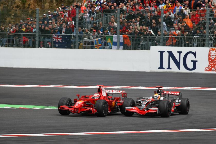 KIMI RAIKKONEN & LEWIS HAMILTO FERARRI & MCLAREN FRANORCHAMPS  BELGIUM 07 September 2008