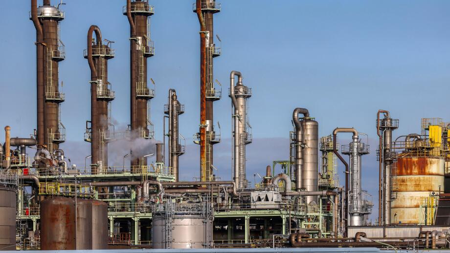 Industrial plant in the chemical park, OQ Chemicals plant Ruhrchemie, Oberhausen, North Rhine-Westphalia, Germany